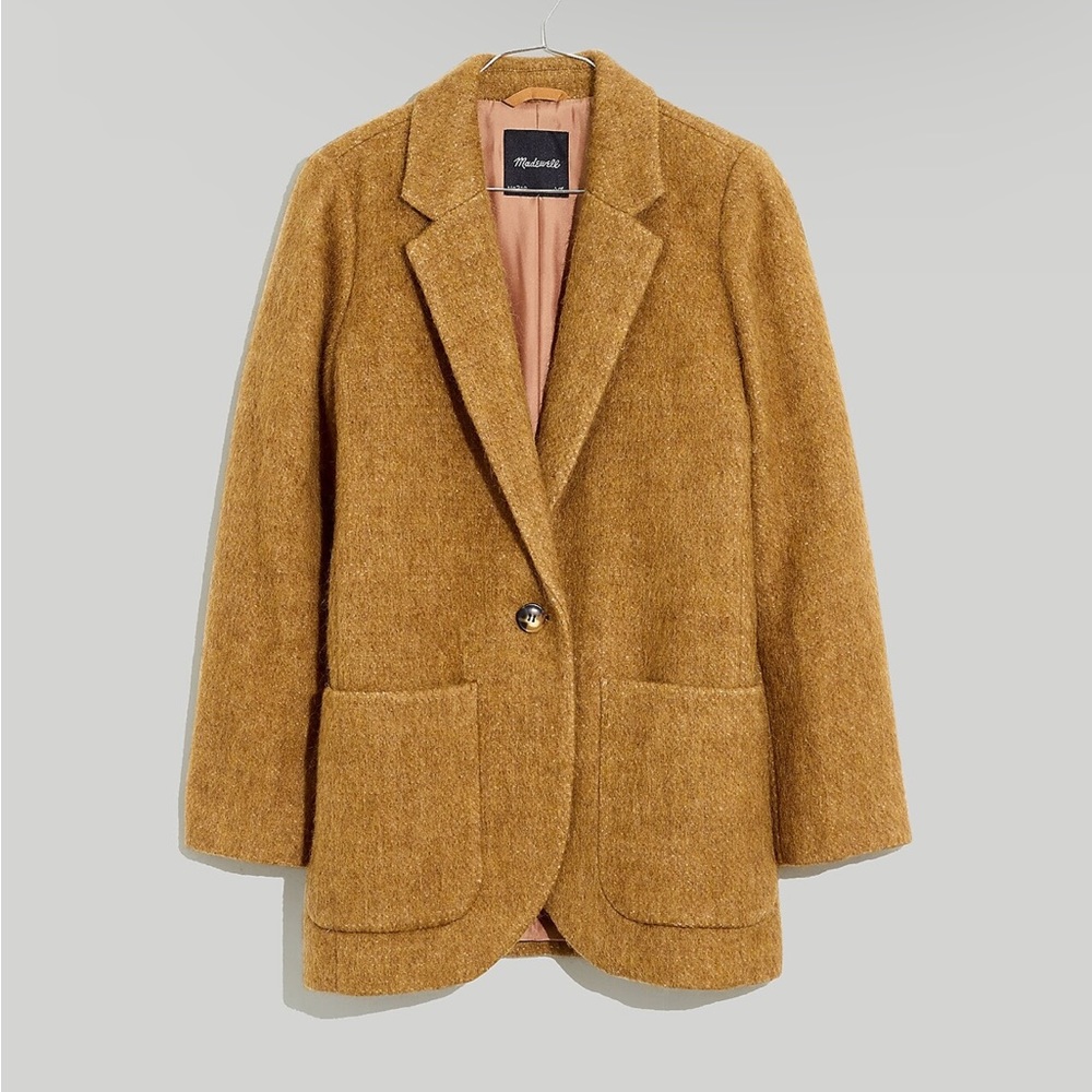 Madewell Boucle Larsen Blazer Toffee Melange